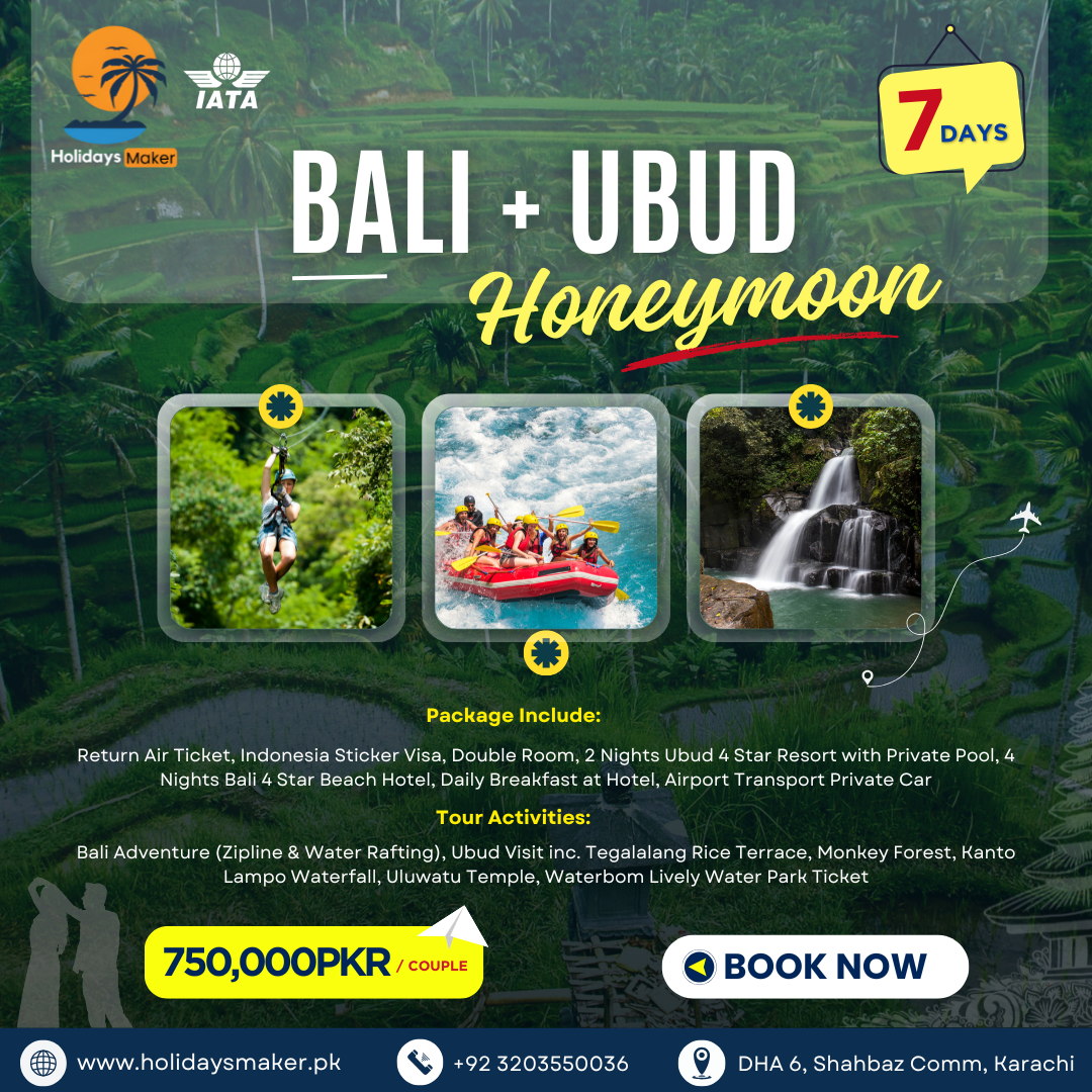Bali+ubud by Holidays Maker- Best Travel agency in Pakistan