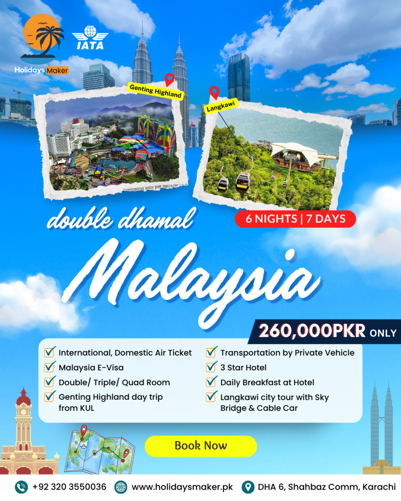Malaysia Double Dhamaka Deal - Holidays Maker